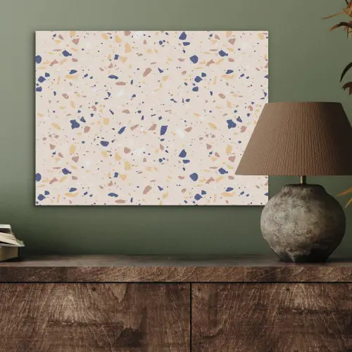 Terrazzo - Patroon - Kleurrijk - Indigo PET vilt klein 837 -sfeer2