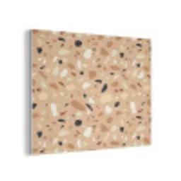 Terrazzo - Patroon - Kleurrijk - Oranje PET vilt klein 837 -3d