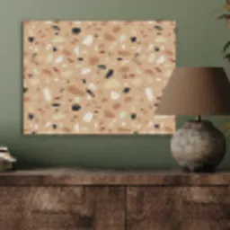 Terrazzo - Patroon - Kleurrijk - Oranje PET vilt klein 837 -sfeer2