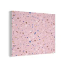 Terrazzo -  Patroon - Kleurrijk - Roze PET vilt klein 837 -3d