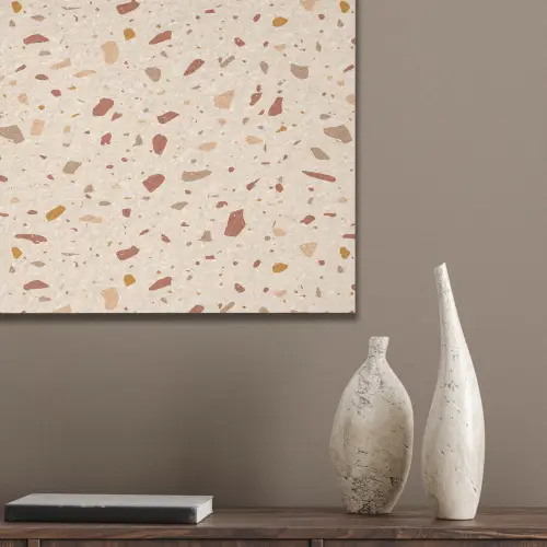 Terrazzo - Patroon - Kleurrijk - Steen PET vilt klein 837 -sfeer6_closeup