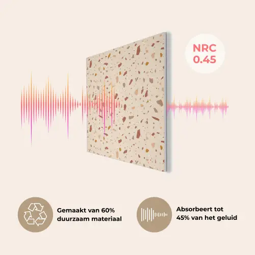 Terrazzo - Patroon - Kleurrijk - Steen PET vilt klein 837 -USP_NL