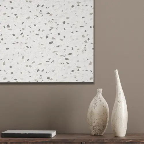 Terrazzo - Patroon - Créme PET vilt klein 837 -sfeer6_closeup