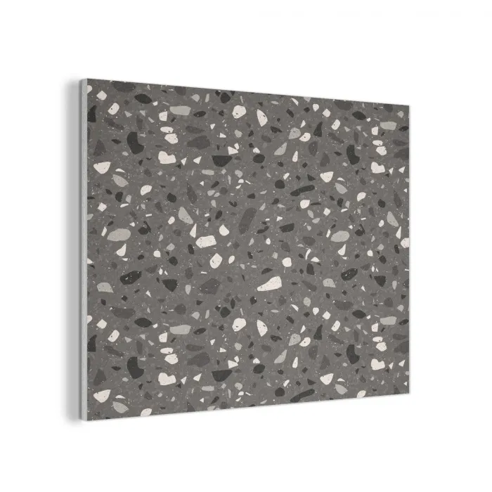 Terrazzo - Patroon - Grijs PET vilt klein 837 -3d