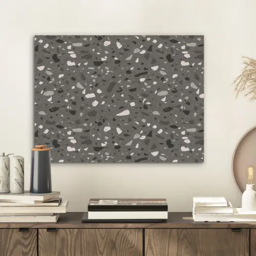 Terrazzo - Patroon - Grijs PET vilt klein 837 -sfeer1