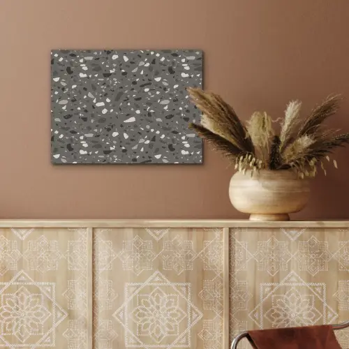 Terrazzo - Patroon - Grijs PET vilt klein 837 -sfeer4