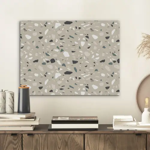 Terrazzo - Patroon - Groen PET vilt klein 837 -sfeer1