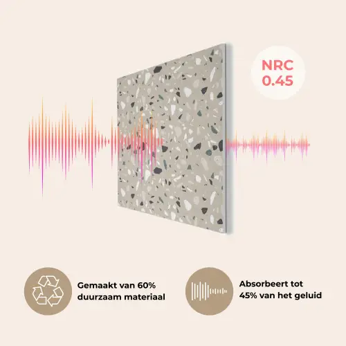 Terrazzo - Patroon - Groen PET vilt klein 837 -USP_NL
