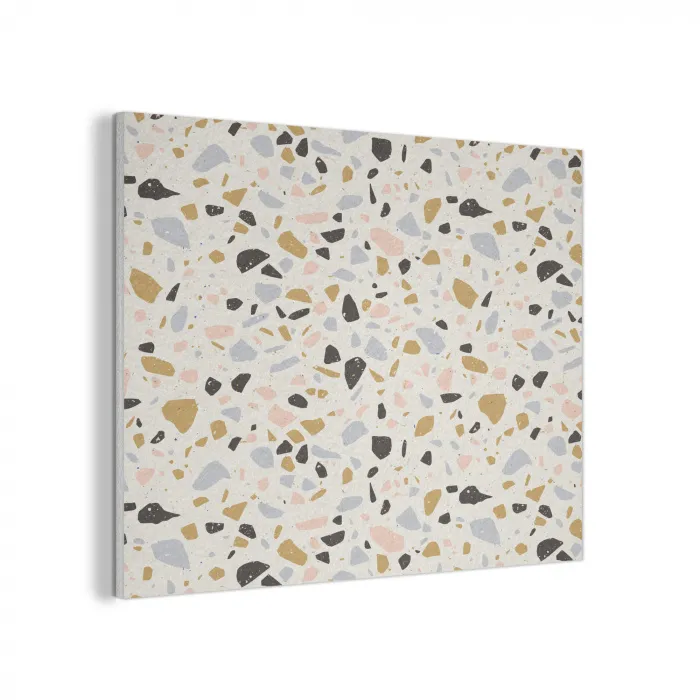 Terrazzo - Patroon - Neutraal - Zacht - Multi PET vilt klein 837 -3d