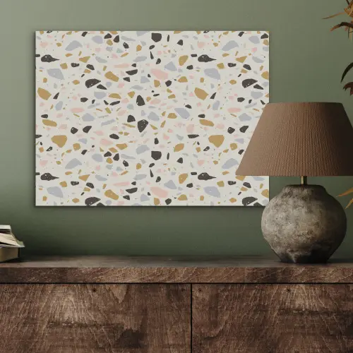 Terrazzo - Patroon - Neutraal - Zacht - Multi PET vilt klein 837 -sfeer2