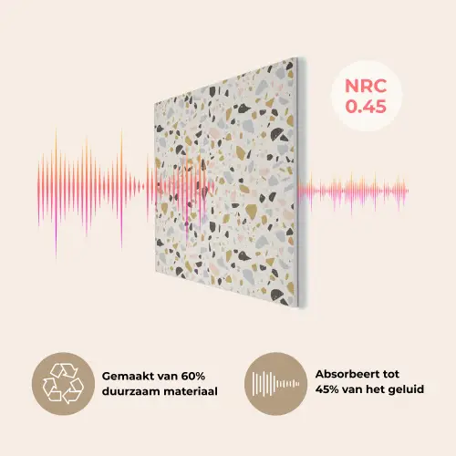 Terrazzo - Patroon - Neutraal - Zacht - Multi PET vilt klein 837 -USP_NL