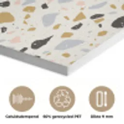 Terrazzo -  Patroon - Neutraal - Zacht - Multi PET vilt klein 837 -closeup_NL