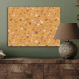 Terrazzo -  Patroon - Okergeel PET vilt klein 837 -sfeer2