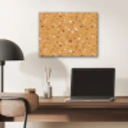 Terrazzo -  Patroon - Okergeel PET vilt klein 837 -sfeer5