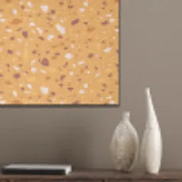 Terrazzo -  Patroon - Okergeel PET vilt klein 837 -sfeer6_closeup