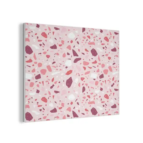 Terrazzo - Patroon - Roze PET vilt klein 837 -3d