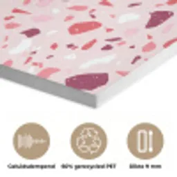 Terrazzo - Patroon - Roze PET vilt klein 837 -closeup_NL
