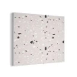 Terrazzo -  Patroon - Zacht - Zwart - Wit PET vilt klein 837 -3d