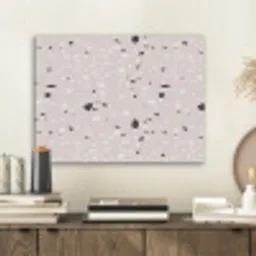Terrazzo -  Patroon - Zacht - Zwart - Wit PET vilt klein 837 -sfeer1