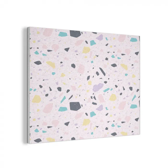 Terrazzo - Patroon - Zacht - Snoep PET vilt klein 837 -3d