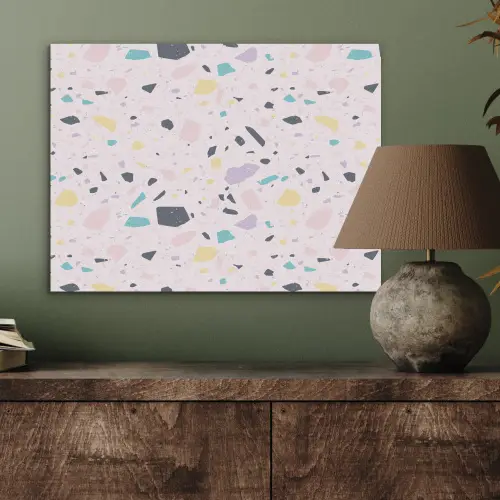 Terrazzo - Patroon - Zacht - Snoep PET vilt klein 837 -sfeer2