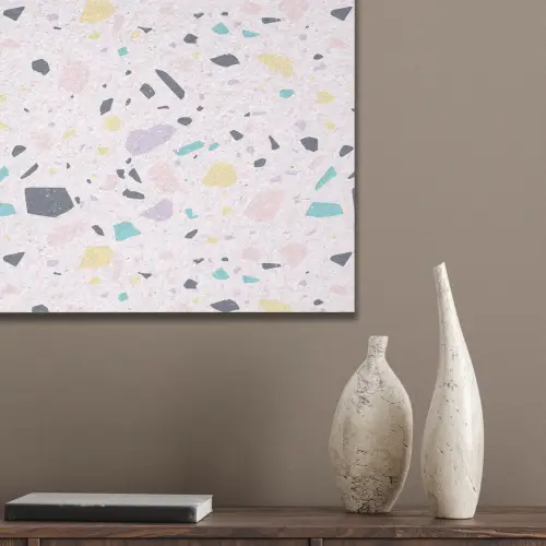 Terrazzo - Patroon - Zacht - Snoep PET vilt klein 837 -sfeer6_closeup