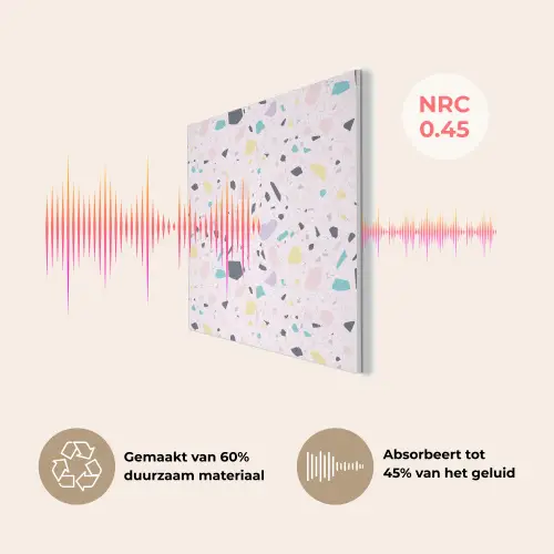 Terrazzo - Patroon - Zacht - Snoep PET vilt klein 837 -USP_NL