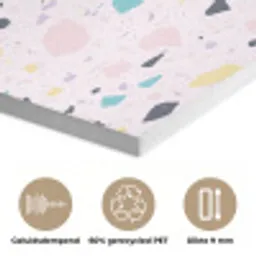 Terrazzo -  Patroon - Zacht - Snoep PET vilt klein 837 -closeup_NL