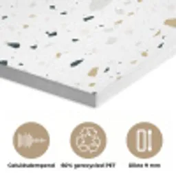 Terrazzo - Patroon - Wit - Neutraal PET vilt klein 837 -closeup_NL