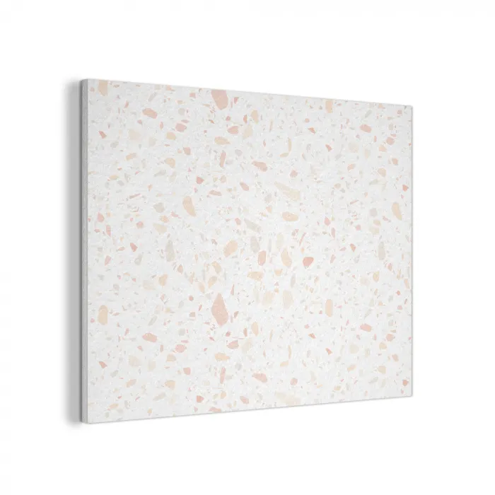 Terrazzo - Patroon - Wit - Perzik PET vilt klein 837 -3d
