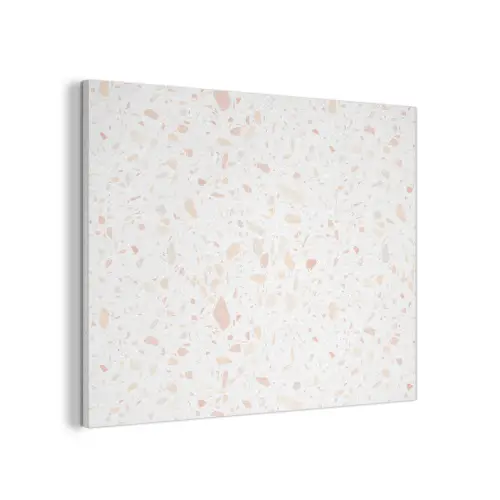 Terrazzo - Patroon - Wit - Perzik PET vilt klein 837 -3d