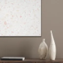 Terrazzo -  Patroon - Wit - Perzik PET vilt klein 837 -sfeer6_closeup