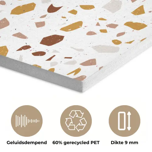 Terrazzo - Patroon - Wit - Urban PET vilt klein 837 -closeup_NL