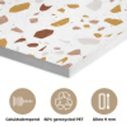 Terrazzo -  Patroon - Wit - Urban PET vilt klein 837 -closeup_NL