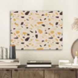 Terrazzo -  Patroon - Geel - PET vilt klein 837 -sfeer1