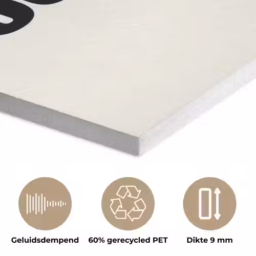 Tekst - Blokletters - Zwart - Vlees PET vilt klein -closeup_NL