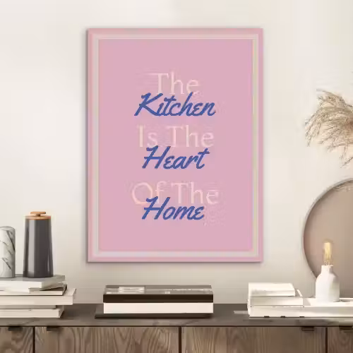 Tekst - Blauw - Keuken - Kader PET vilt klein -sfeer1