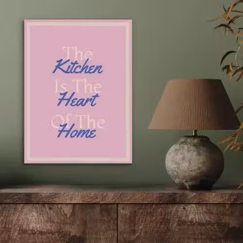Tekst - Blauw - Keuken - Kader PET vilt klein -sfeer2