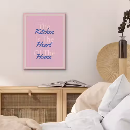 Tekst - Blauw - Keuken - Kader PET vilt klein -sfeer3