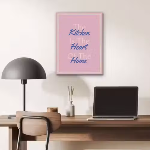 Tekst - Blauw - Keuken - Kader PET vilt klein -sfeer5