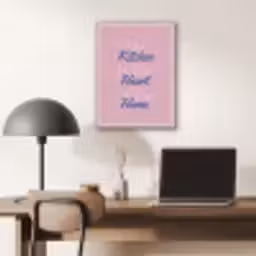 Tekst - Blauw - Keuken - Kader PET vilt klein -sfeer5