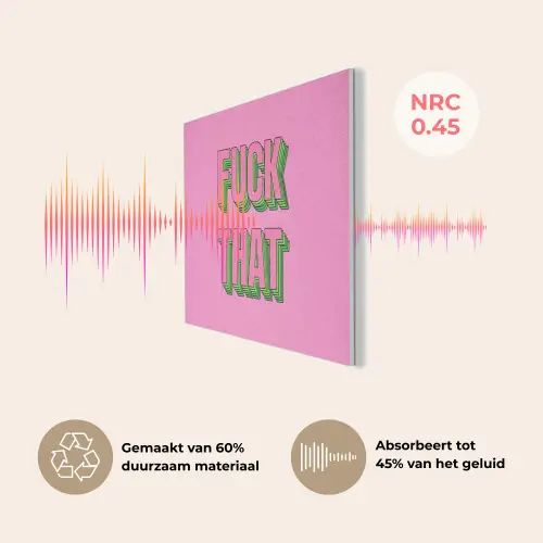 Tekst - Bold - Roze PET vilt klein -USP_NL