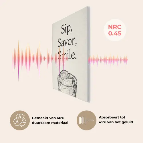 Tekst - Glas - Getekend - Citroen PET vilt klein -USP_NL