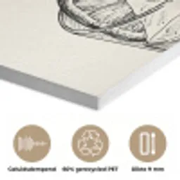 Tekst - Glas - Getekend - Citroen PET vilt klein -closeup_NL