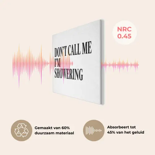 Tekst - Modern - Zwart - Wit PET vilt klein -USP_NL