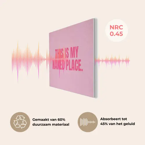 Tekst - Modern - Roze PET vilt klein -USP_NL