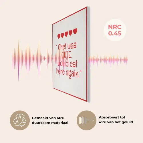 Tekst - Rood - Hartjes PET vilt klein -USP_NL