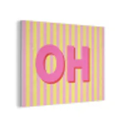 Tekst - Strepen - Roze PET vilt klein -3d