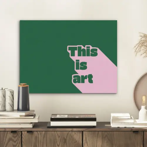 This is art - Schaduw - Roze PET vilt klein -sfeer1