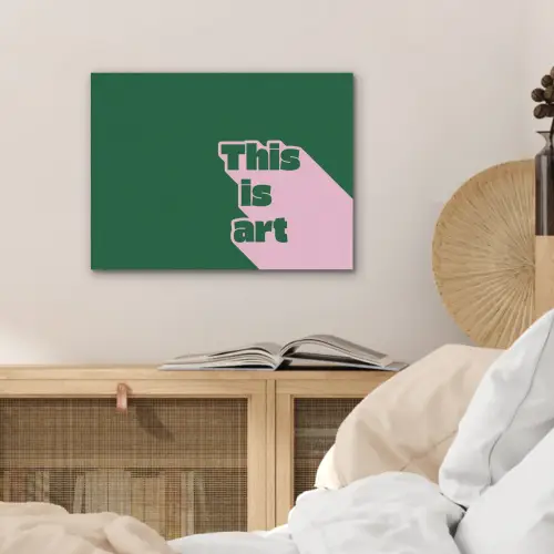 This is art - Schaduw - Roze PET vilt klein -sfeer3